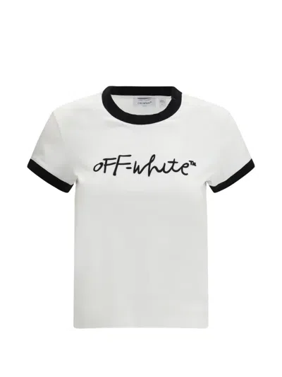 OFF-WHITE EMBROIDERED T-SHIRT