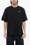 Off-white 'barber Arrow' Black T-shirt With Logo On The Front And Maxi Logo On The Back