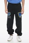 Off-white Embroidered Vars Joggers With Patchwork In Black