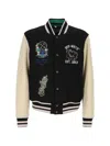 Off-white Embroidered Varsity Jacket In Multi