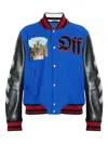 Off-white Embroidery-logo Bomber Jacket In Multi