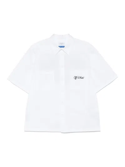 Off-white Embroidery Shirt In White