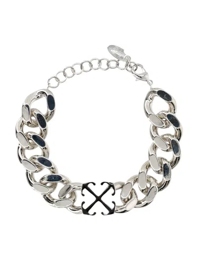 Off-white Enamel Arrow Chain Bracelet