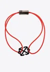 Off-white Enamel Rubber Bracelet In Red