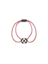 Off-white Enamel Rubber Bracelet In Red