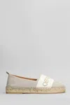 Off-white Bookish Linen Espadrilles In Beige