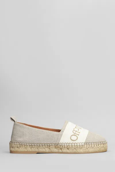 Off-white Espadrilles In Beige Linen