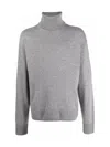 Off-white Basic Knit Turtleneck Sweater In Gray
