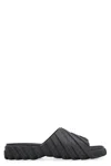 Off-white Exploration Slide Sandals With Embossed Motif In Black