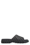 Off-white Exploration Slide Sandals With Embossed Motif In Black