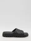 Off-white Exploration Slide Sandals With Embossed Motif In Black