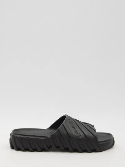 Off-white Exploration Sliders In Black