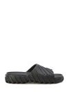 Off-white Exploration Slide Sandals With Embossed Motif In Black