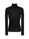 Off-white Helvetica Logo Turtleneck Sweater In Black