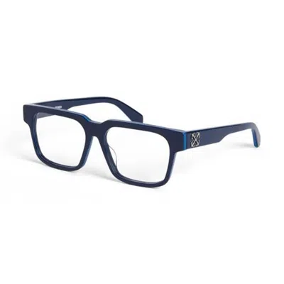 Off-white Eyeglasses Square Full Rim, Dark Blue Frame And Clear Demo Lens Lens Oerj07lstyle7l4800