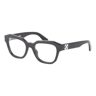 Off-white Eyeglasses Square Full Rim, Shiny Black Frame And Clear Demo Lens Lens Oerj07fstyle7f1000 In Gray