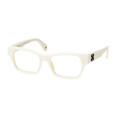 Off-white Eyeglasses Square Full Rim, White Frame And Clear Blue Light Block Lens Oerj07estyle7e0100