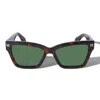 Off-white Cincinnati - Havana / Green Sunglasses In Brown