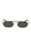 Off-white Eyewear Double-bridge Round-frame Sunglasses In Silver