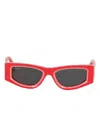 Off-white Eyewear Geometric-frame Sunglasses In Red