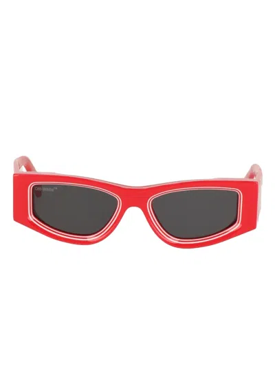 Off-white Eyewear Geometric-frame Sunglasses In Red