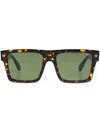Off-white Eyewear Lawton Sunglasses In 褐色