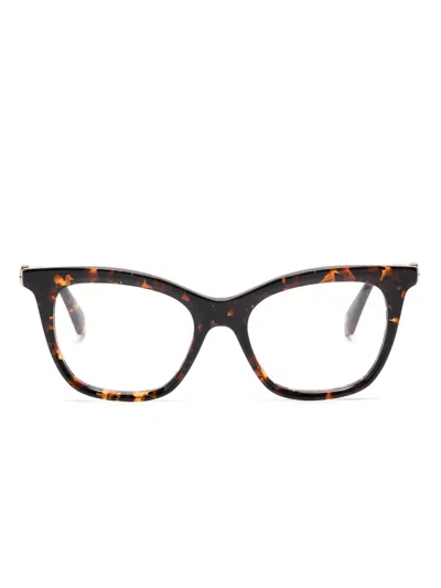 Off-white Eyewear Logo-plaque Glasses In Multi
