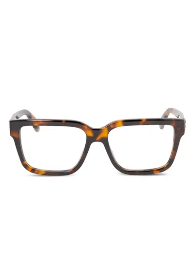 Off-white Eyewear Oerj07m Eyewear Style 7m 6000 Havana Blue Block In Brown