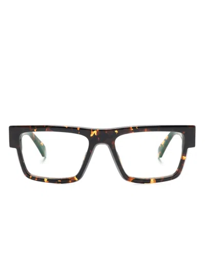 Off-white Optical Style 61 Glasses In Brown