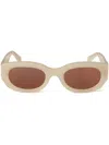 Shop Off-white Eyewear Palmer Sunglasses In Neutrals