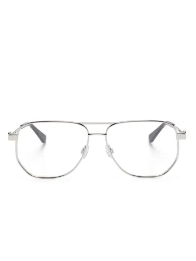 Off-white Eyewear Pilot-frame Glasses In Silver