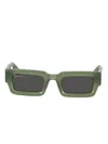 Off-white Eyewear Rectangle-frame Tinted Sunglasses In Green