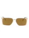 Off-white Eyewear Square-frame Tinted-lens Sunglasses In Gold