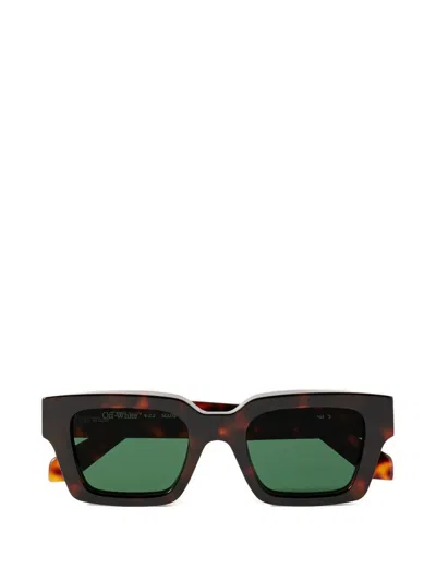 Off-white Eyewear Square Logo Sunglasses In Brown