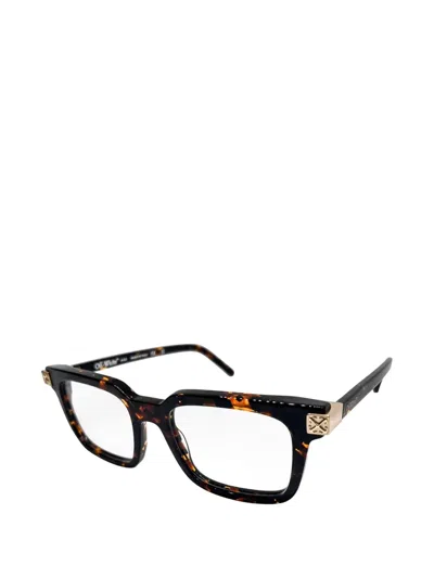 Off-white Eyewear Tortoise Geometric Glasses In Brown