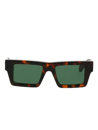 Off-white Eyewear Tortoiseshell Rectangle-frame Sunglasses In Brown
