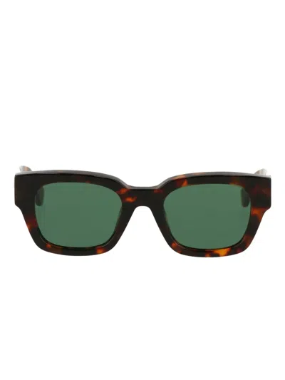 Off-white Eyewear Tortoiseshell Round-frame Sunglasses In Brown