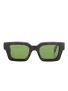Off-white Eyewear Virgil Sonnenbrille Mit Eckigem Gestell In Green