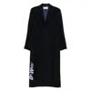 Off-white Logo-detail Coat In Black