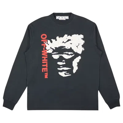 Pre-owned Off-white Face Arrow Skate Long-sleeve Tee 'outer Space/white' | Blue | Men's Size M