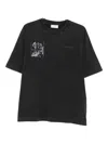Off-white Graphic Print Relaxed Fit Cotton T-shirt In Black