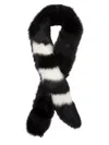 Off-white Luxury Faux Fur Scarf For Women