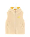 Off-white Faux-shearling Gilet Jacket In Nude