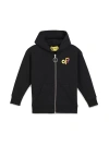 Off-white Felpa Con Cappuccio In Black