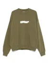 Off-white Spray Arrow Sweatshirt In Green