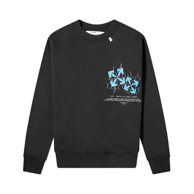Pre-owned Off-white Fence Arrow Slim Crewneck 'black Blue' | Men's Size M