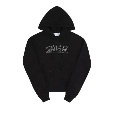 Pre-owned Off-white Figure Of Speech Over Hoodie 'black/white'
