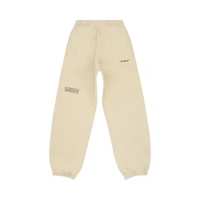 Pre-owned Off-white Figure Of Speech Slim Sweatpant 'dark Sand/black' In Tan