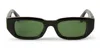 Off-white Oeri124 Fillmore 1055 Black Green Sunglasses In Black