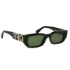 Off-white Fillmore Green Rectangular Unisex Sunglasses Oeri124 1055 49
